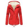 ZBYY Winter Coats for Women Warm Sherpa Fleece Lined Hooded Zip Up Quilted Down Jacket Parka Outwear with Pockets view 1