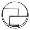 House Nordic Round Natural Wood Shelf with Black Frame  62 x 14 cm view 4