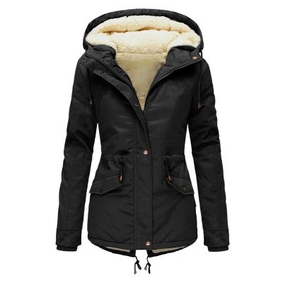 ZBYY Winter Coats for Women Warm Sherpa Fleece Lined Hooded Zip Up Quilted Down Jacket Parka Outwear with Pockets