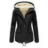 ZBYY Winter Coats for Women Warm Sherpa Fleece Lined Hooded Zip Up Quilted Down Jacket Parka Outwear with Pockets view 1