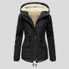 ZBYY Winter Coats for Women Warm Sherpa Fleece Lined Hooded Zip Up Quilted Down Jacket Parka Outwear with Pockets view 2