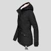 ZBYY Winter Coats for Women Warm Sherpa Fleece Lined Hooded Zip Up Quilted Down Jacket Parka Outwear with Pockets view 3