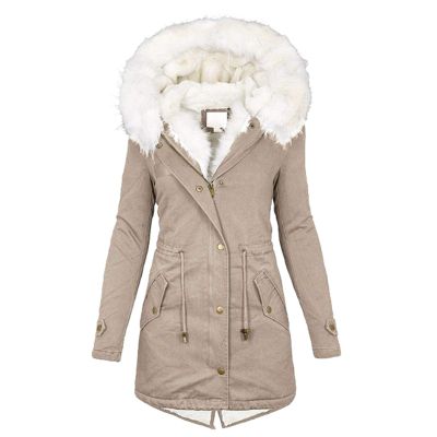 ZBYY Women's Faux Fur Lined Hooded Parka Jacket Windproof Winter Coat Warm Puffer Thicken Fleece Line Down Outerwear