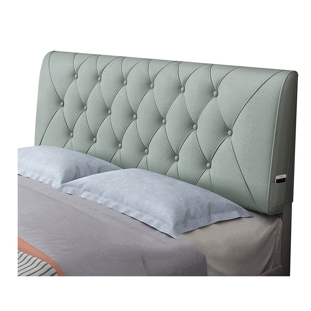 LIANGJUN Headboard Bed Backrest Cushion, Back Support Reading Pillow, Wear-Resistant Self-Adhesive Lumbar Pad for Bed Without Headboard, Easy to Clean, Custom Size