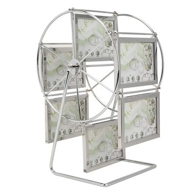Rotating Ferris Wheel Picture Frame, Metal Picture Photo Frame Wedding Photography Studio Decor, Personalized Family Photo Frame Shows for 5x3.5in Photo
