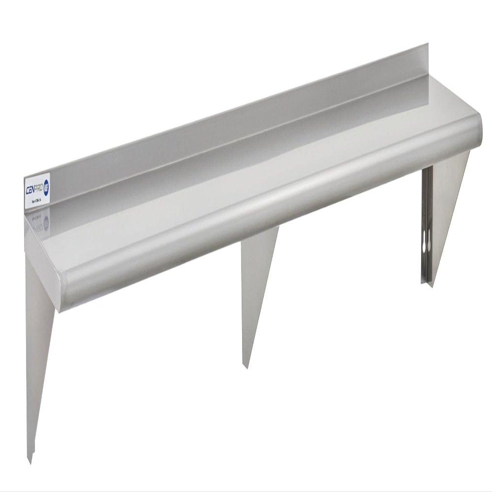 CenPro Commercial Wall Shelf - 285 lb. Weight Capacity, 72" W x 12" D, NSF Solid, Stainless Steel (29N-015)