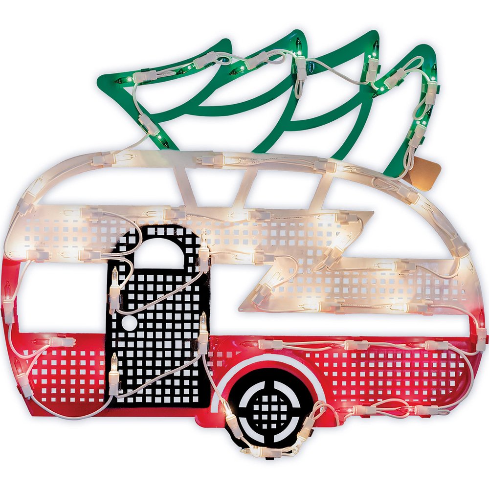 IG DESIGN Lighted Camper Indoor Christmas Decor