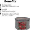 Christmas Wreath Storage Bag,Collapsible Felt Holiday Garland Container with Zipper & Handle, Durable Wreath Organizer Bin for Seasonal Decor Storage 20 x 12 (GREY) view 2