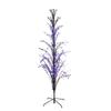 6' Pre-Lit Black Cascade Outdoor Halloween Twig Tree Purple Lights view 1
