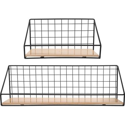 BESPORTBLE 2pcs Floating Shelves Wall Mounted Storage Rack Wall Hanging Display Shelves
