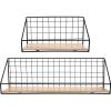 BESPORTBLE 2pcs Floating Shelves Wall Mounted Storage Rack Wall Hanging Display Shelves view 1