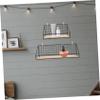BESPORTBLE 2pcs Floating Shelves Wall Mounted Storage Rack Wall Hanging Display Shelves view 2