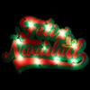18" Lighted 'Feliz Navidad' Christmas Window Silhouette view 2