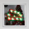18" Lighted 'Feliz Navidad' Christmas Window Silhouette view 3