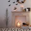 4' Pre-Lit Black Cascade Outdoor Halloween Twig Tree Orange Lights view 3