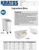 CenPro Ingredient Bin - 12.6 Gallon/200 Cup Capacity - Holds Up To 89 lbs. of Sugar or 60 lbs. of Flour - NSF (29A-006) view 4