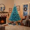 6' Cerulean Blue Pine Artificial Christmas Tree, Unlit view 3