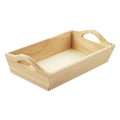 Logeso(TM) Paintable Wooden Tray W/Handles 8 1/8"X4 5/8"X2 1/8" WS400