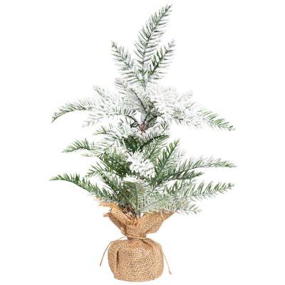 Northlight Real Touch Heavily Flocked Pine Burlap Base Christmas Tree