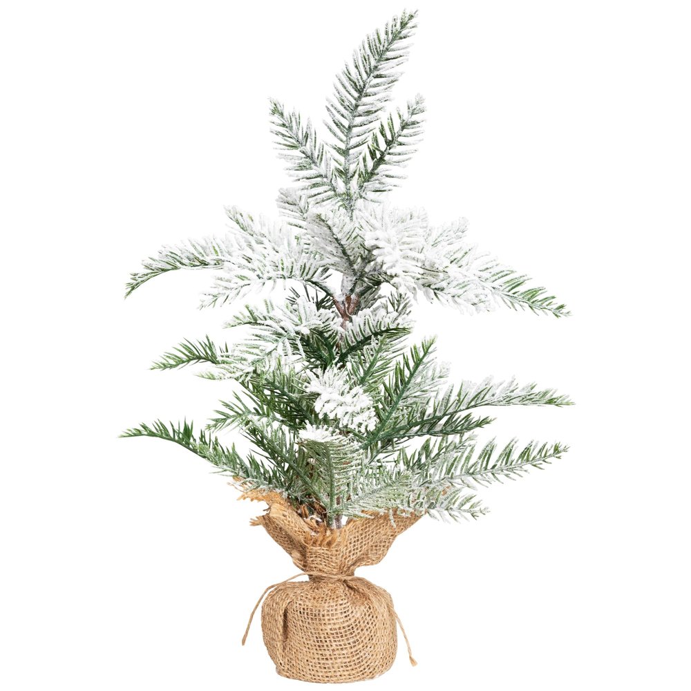 Northlight Real Touch Heavily Flocked Pine Burlap Base Christmas Tree