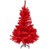 Full Pine Artificial Christmas Tree - 4' - Scarlet Red - Unlit view 1