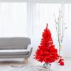 Full Pine Artificial Christmas Tree - 4' - Scarlet Red - Unlit view 3