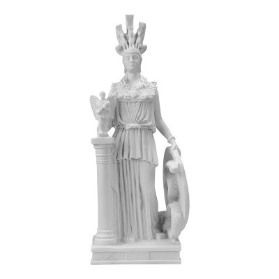 Athena Parthenos Holding The Winged Victory Greek Goddess Sculpture Cast Marble