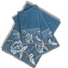 Popular Bath Dublin Rose Collection 3 Piece Towel Set Blue view 1