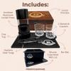 Pressice Barware Ice Press Kit  2.3" Fast Sphere Maker  American Owned & Operated  Includes Ice Mold  Aircraft-Grade Aluminum Ice Press for Father's Day Gift (Black Kit) view 2