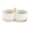 Mud Pie, White, 4 1/4" x 6 3/4" Sectioned Toothpick Server view 1
