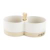Mud Pie, White, 4 1/4" x 6 3/4" Sectioned Toothpick Server view 3