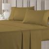 Cotton 600 Thread Count- 4 Pieces Sheet Set California King Size, Taupe  Soft Quality 100% Bedding Sheet  Luxury 16 Inch Deep Pocket & Bedding Set with Flat Sheet, Fitted Sheet, 2 Pillow Cases view 2