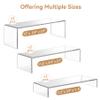 ANDGOO Large Acrylic Display Risers, 2 Sets(11.2L~11.6L~12L) Clear Rectangular Showcase Collectibles Display Shelf, Retail Desktop Risers Display Stand for Organize and Decoration view 2