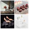 ANDGOO Large Acrylic Display Risers, 2 Sets(11.2L~11.6L~12L) Clear Rectangular Showcase Collectibles Display Shelf, Retail Desktop Risers Display Stand for Organize and Decoration view 4