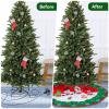 Hianjoo Christmas Tree Skirt 36 Inch, Xmas Tree Base Cover Mat for Holiday Ornament for Xmas Party Christmas Decorations (Snowland Style, 36 inch/ 90cm) view 3