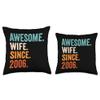 Awesome Wife Since 2006 | 20th wedding anniversary 20 years Throw Pillow view 3