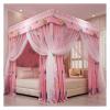 Bed Canopy Pink Girl Princess Room Bed Canopy Luxury Bed Curtain, Double-Layer Encrypted Thick Bed Canopies, for 1.5m/1.8m/2m Double Bed, with Mounting Brackets view 1