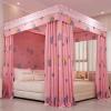 Bed Canopy Pink Girl Princess Room Bed Canopy Luxury Bed Curtain, Double-Layer Encrypted Thick Bed Canopies, for 1.5m/1.8m/2m Double Bed, with Mounting Brackets view 2