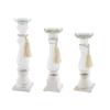 Mud Pie Glass Wood Bead Candlestick, Small, 12" x 3.5" view 3