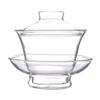 Cabilock Clear Tea Cup with Lid: Crystal Glass Teacup Chinese Japanese Gaiwan Bowl Mug for Ceremony Kung Fu Accessories Style 2 view 1