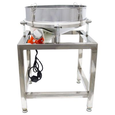 INTSUPERMAI Powder Shaker Electric Sieve Vibrating Screen with 40 and 100 Mesh Screen Stainless Steel Electric Sifter Shaker Machine 110V 19.6 inch