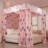 Bed Canopy Pink Girl Princess Room Bed Canopy Luxury Bed Curtain, Double-Layer Encrypted Thick Bed Canopies, for 1.5m/1.8m/2m Double Bed, with Mounting Brackets view 2