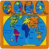 Champion Rugs Kids / Daycare / Classroom / Playroom Soft Modern Highly Detailed World Map Continents Oceans Hemispheres Compass Area Rugs Children Play Solid Home Decorator Floor Rug and Carpets view 2