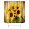 AZHM Sunflower Shower Curtain Sets with Rugs 4 Piece Flower Floral Decor for Bathroom Toilet Bathroom Mat, Curtain and 12 Hooks view 3