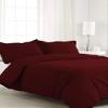 AMAY Giza Cotton, Super, Luxurious, Stylish 3-Piece Duvet Cover Set 800 Thread Count- Twin XL Wine Solid view 1