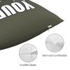 Customized Throw Pillowcases, Photo Gifts,Add Your Own Text, Decorative Pillow Cases (14"x14")-Military Green view 3