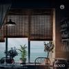 MOOD Custom Bamboo Shades | Twirl | Top Down Bottom Up Cordless | Bamboo Roman Shades for Windows and Doors (Natural Woven) | Rendezvous Twirl (Sheer) | 65.5" W x 48" H view 2