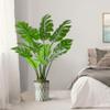 Artificial Tree in Modern Planter, Fake Monstera Silk Tree for Indoor and Outdoor Home Decoration - 56" Overall Tall (Plant Pot Plus Tree) view 3