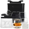Berlinzo Premium Clear Ice Cube Maker with Conversation Ice Prints  4 Large 2.1" Crystal Clear Ice Squares  Giftable Idea for Party, Game Night & Just for Fun  Includes Storage Bag (Non-Electric) view 1