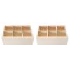 DOITOOL 2pcs Wooden Desktop Organizer Box Compartments Stylish Sundries Storage for Office Supplies Tools and Items for Use view 1